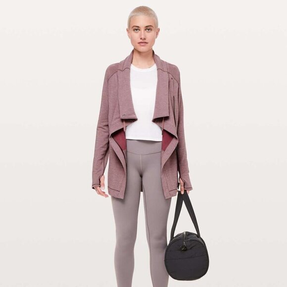 Lululemon Coast Easy Wrap- Heathered Misty Merlot- Size 2 - Picture 3 of 14